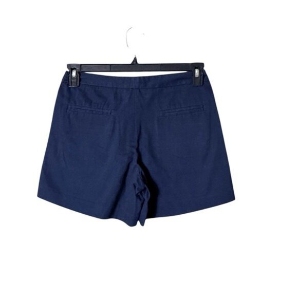 Womens Chino Shorts Size 5 Preppy Y2K Mid Rise Navy Blue Academia - Picture 4 of 7